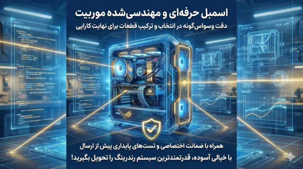 سیستم اسمبل شده رندرینگ Ryzen 9 9950X RTX 5090 2 اسمبل حرفه انواع کیس موربیت